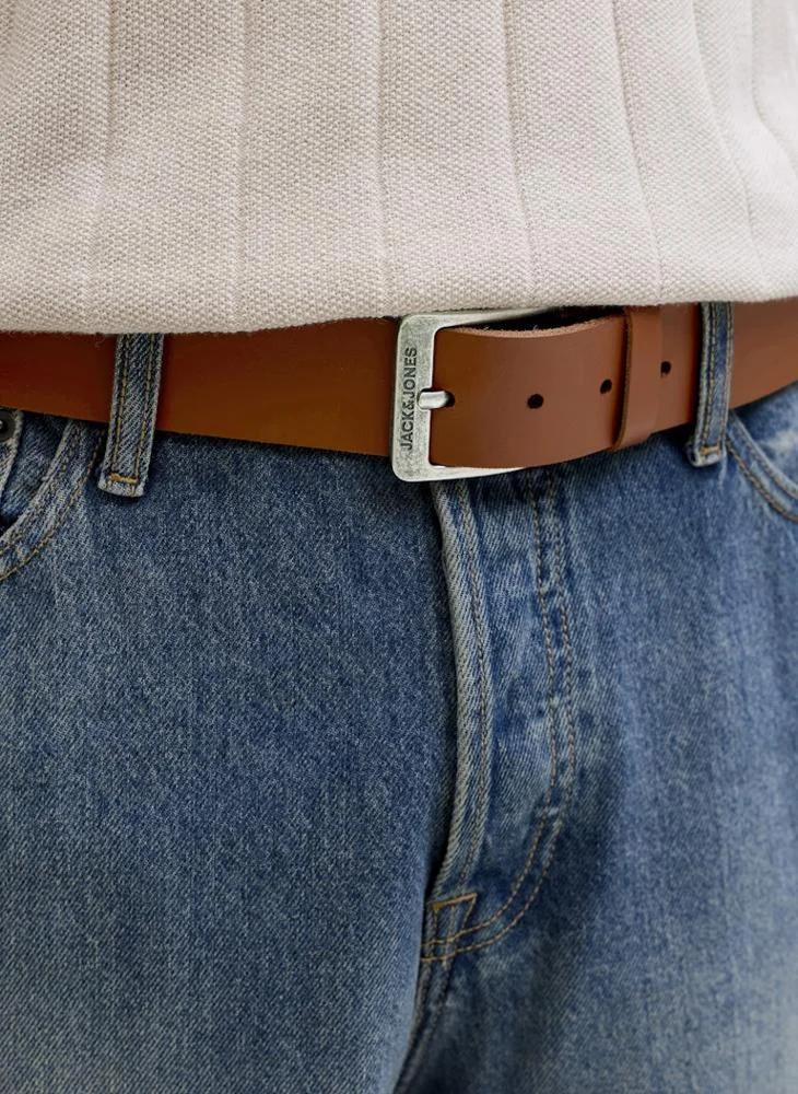 JACK & JONES Cognac Casual Hole Allocated Belt for Men | Best Price UAE